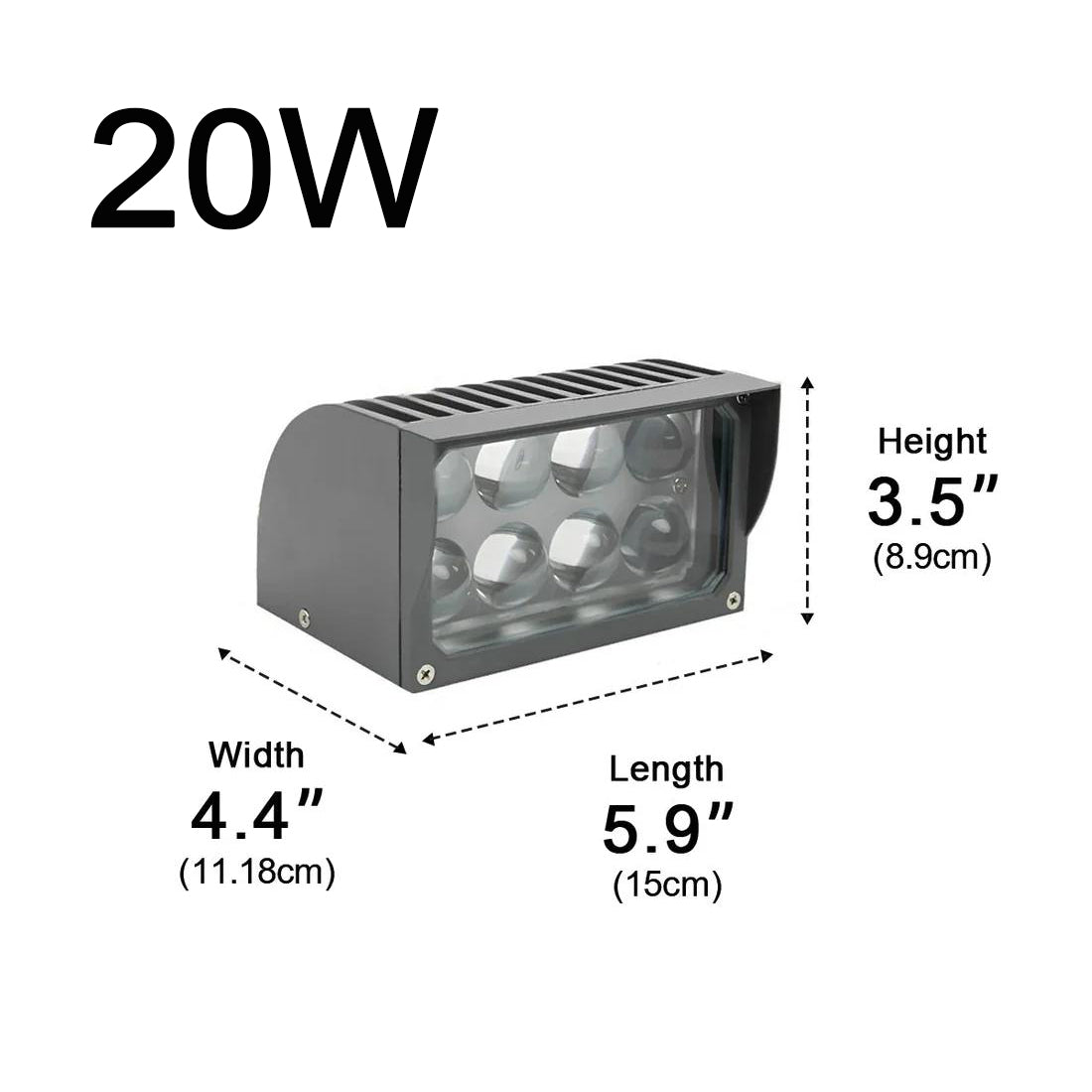 Projecteurs muraux extérieurs modernes LED étanches IP65