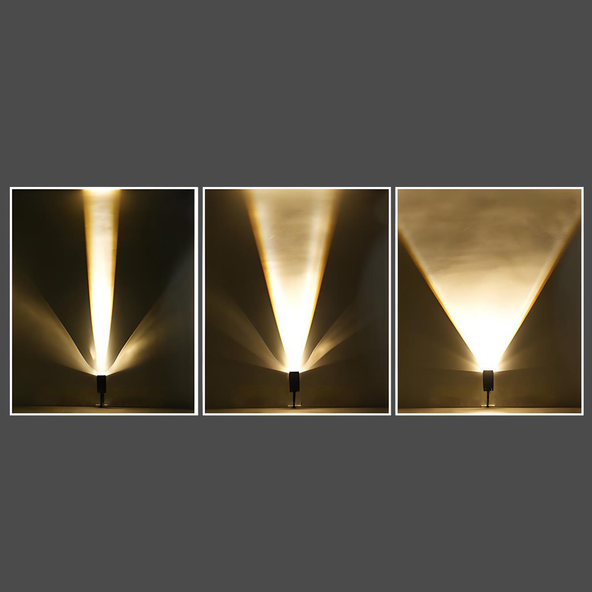 Projecteur solaire LED étanche à zoom multiple pour éclairage de paysage