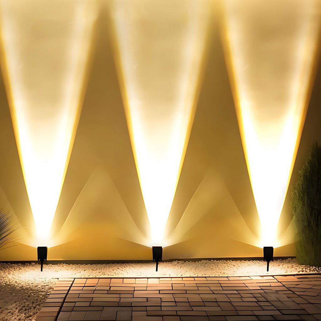 Projecteur solaire LED étanche à zoom multiple pour éclairage de paysage