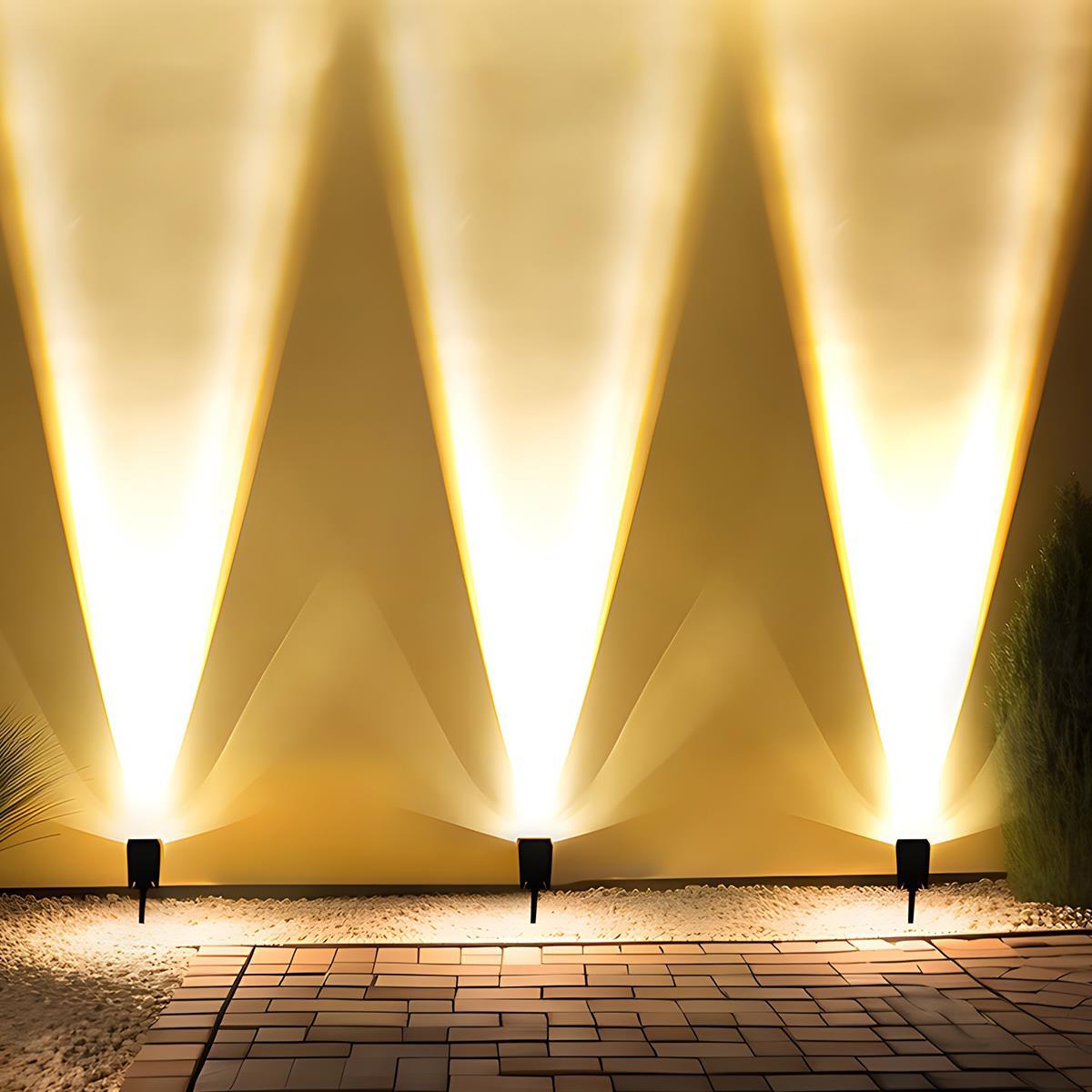 Projecteur solaire LED étanche à zoom multiple pour éclairage de paysage