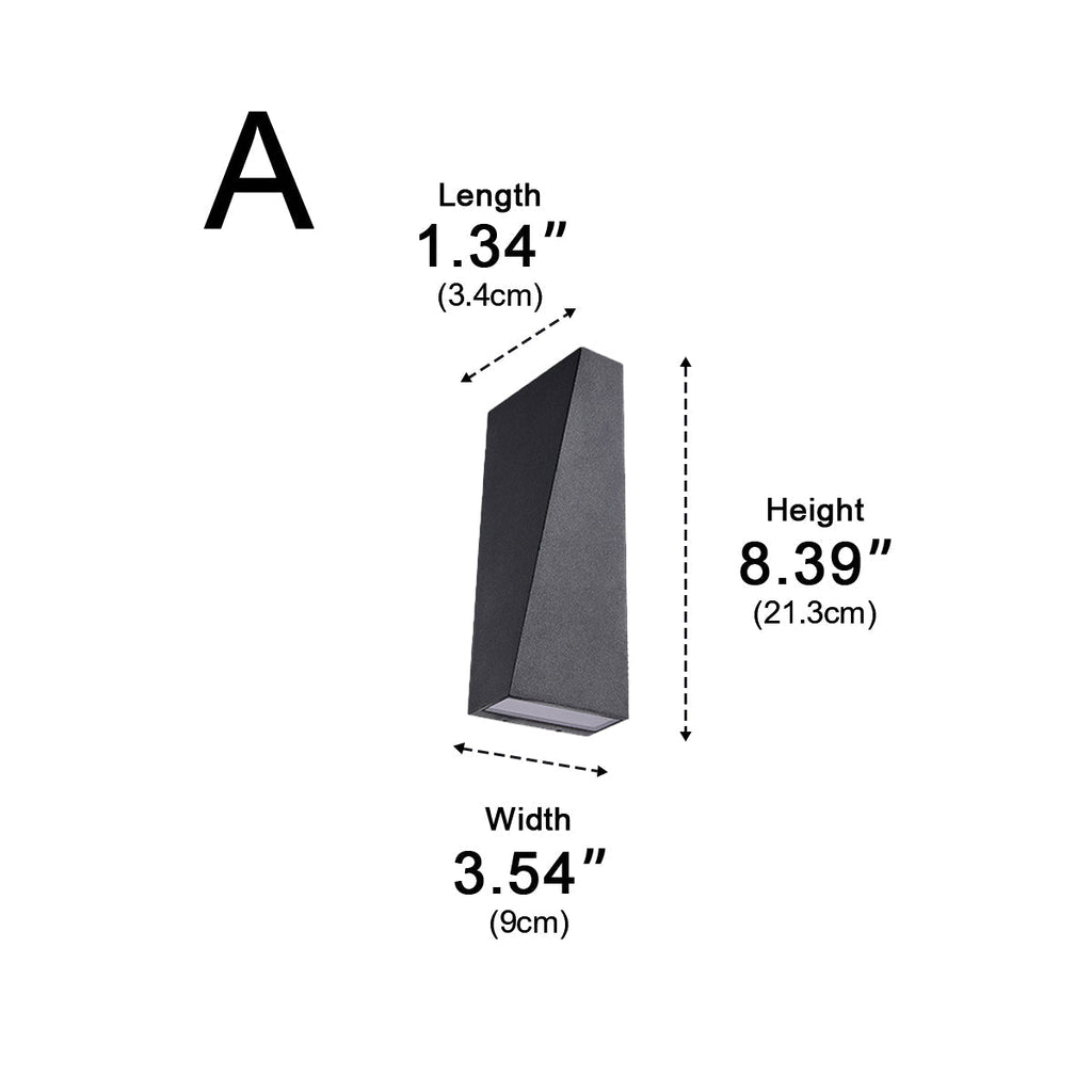 Projecteur mural extérieur LED moderne étanche à faisceau montant et descendant