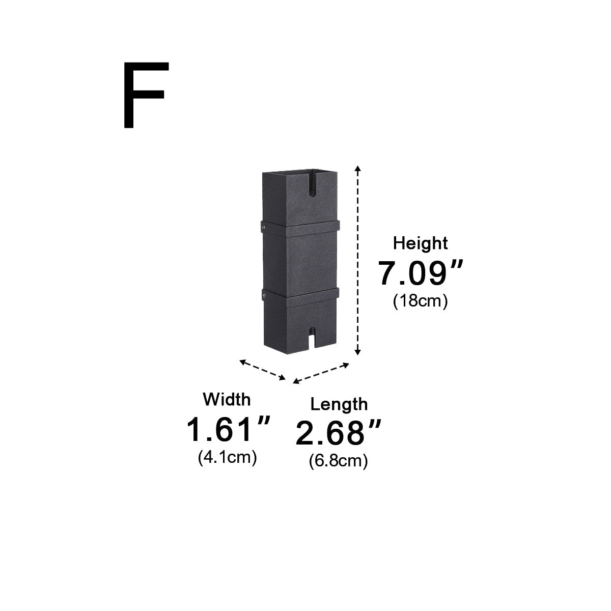Projecteur mural extérieur LED moderne étanche à faisceau montant et descendant
