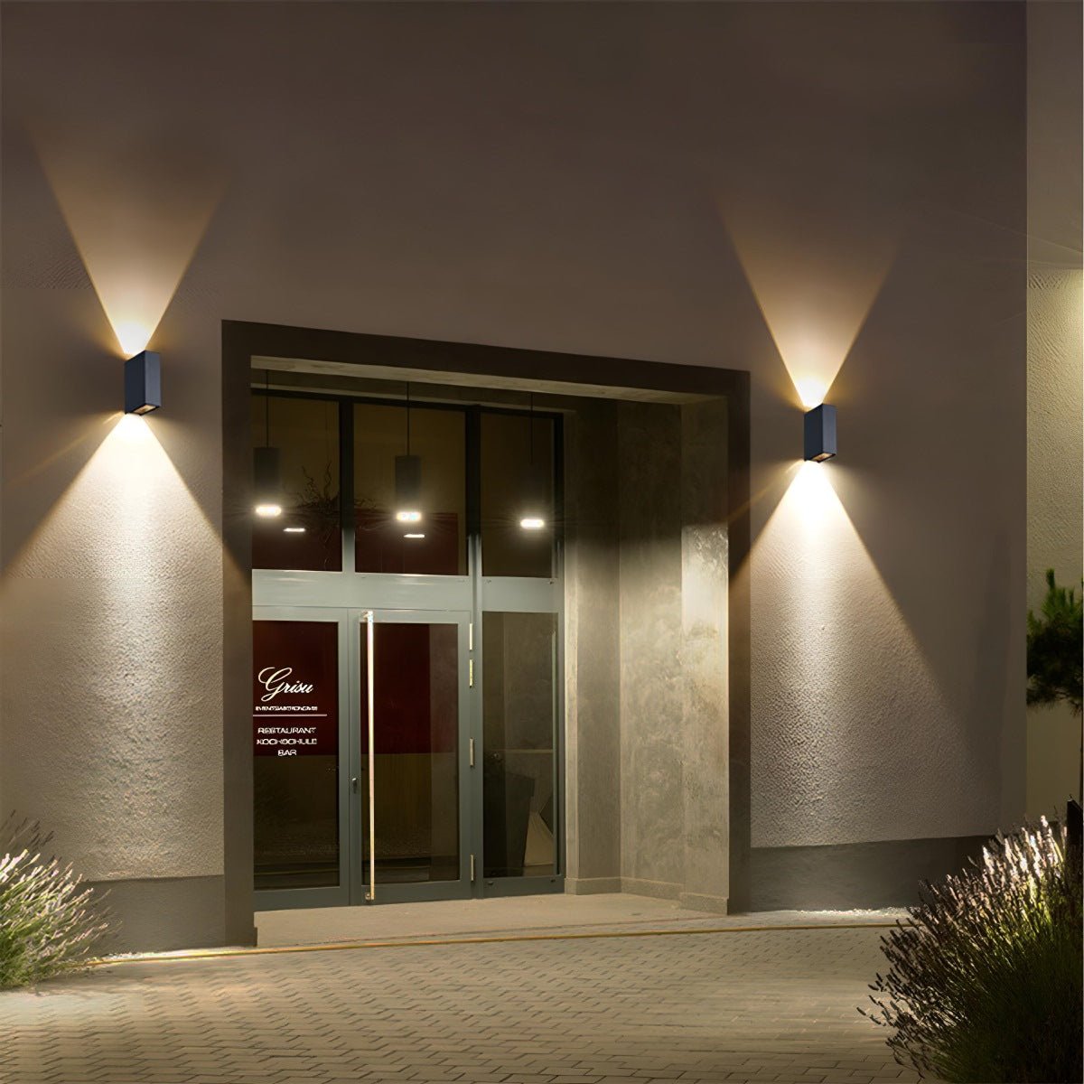 Projecteur mural extérieur LED moderne étanche à faisceau montant et descendant