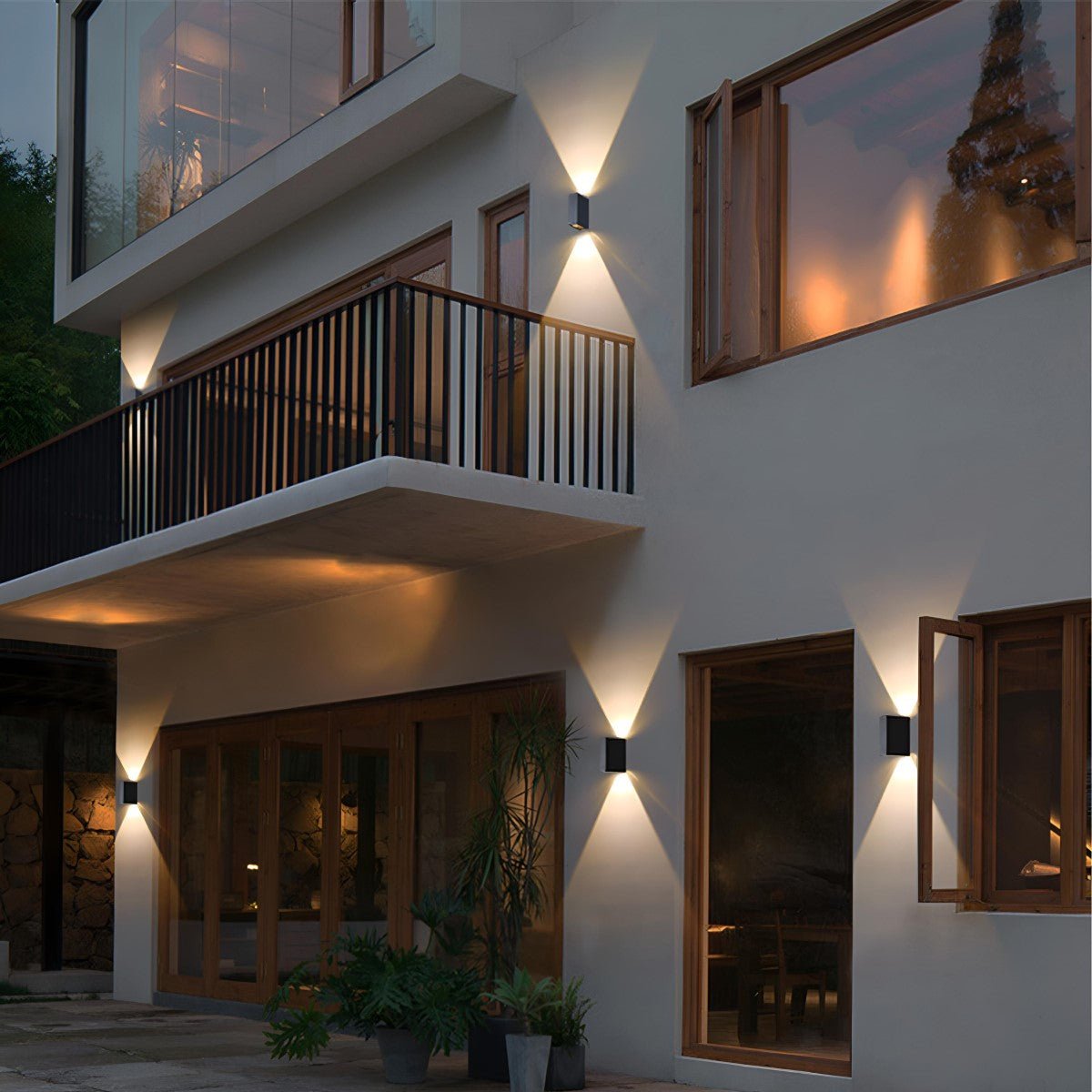 Projecteur mural extérieur LED moderne étanche à faisceau montant et descendant