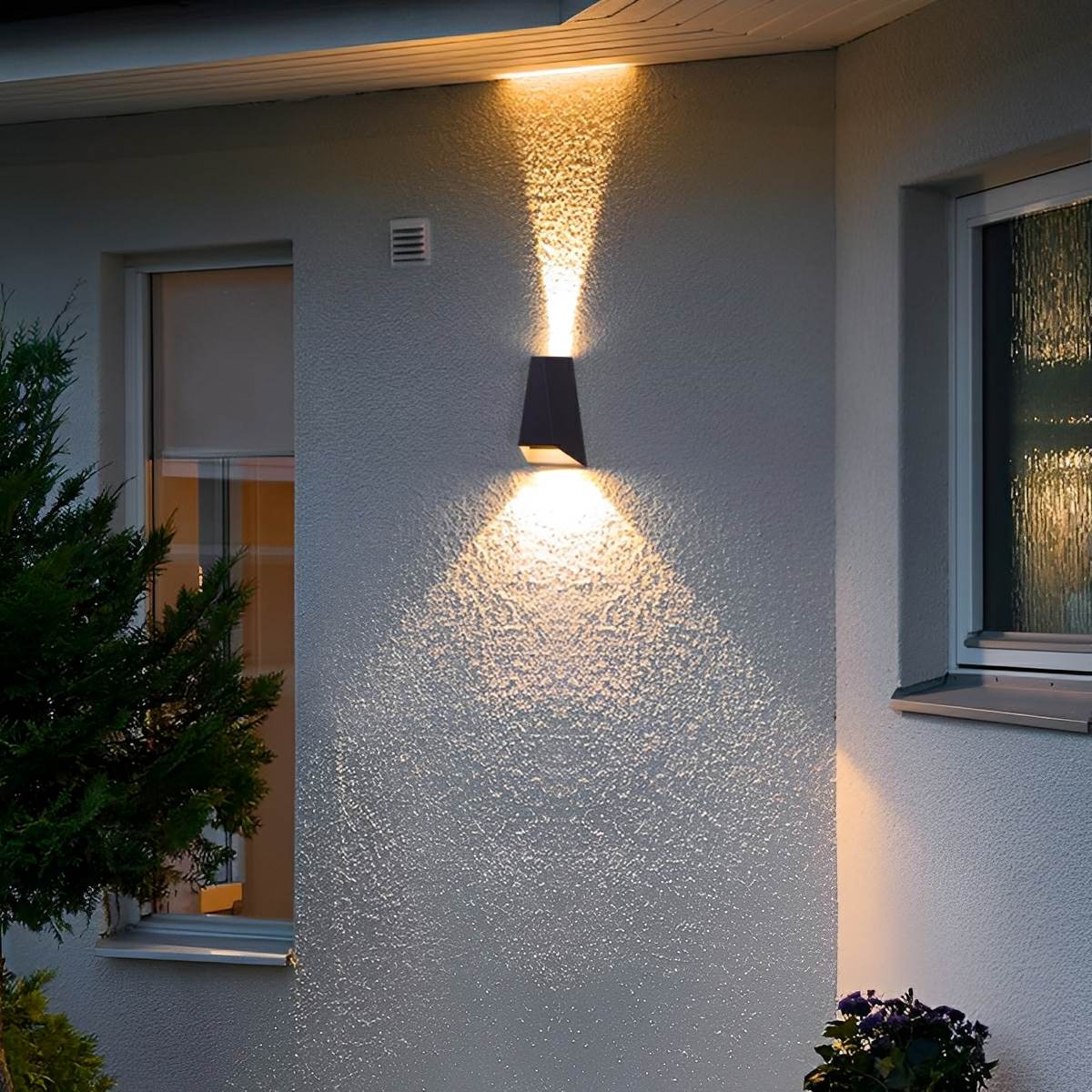 Projecteur mural extérieur LED moderne étanche à faisceau montant et descendant