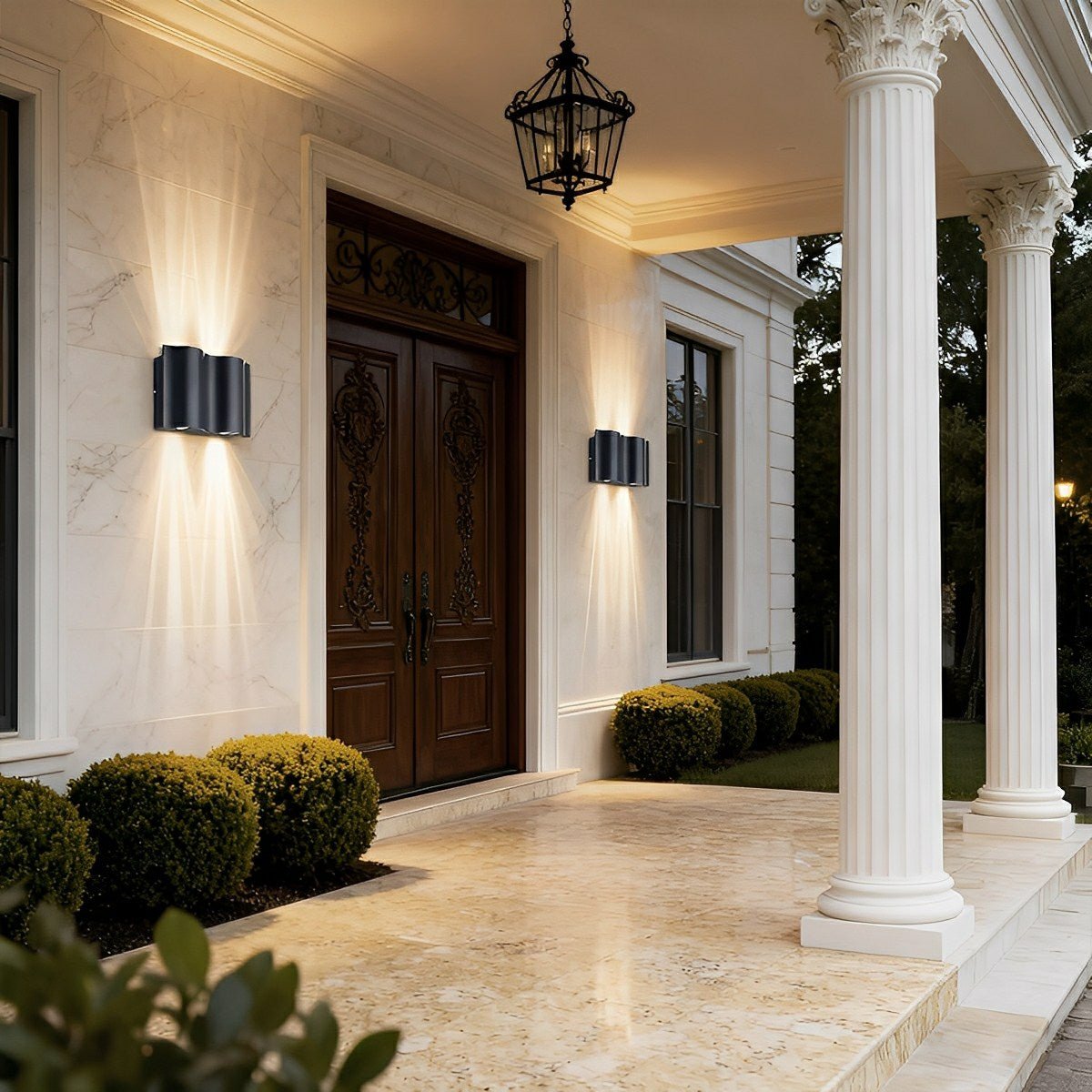 Applique Murale Moderne Étanche à Ondes d'Eau Haut et Bas