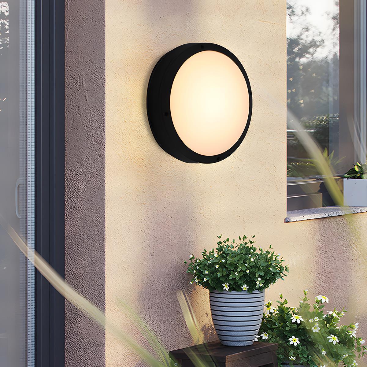 Lumière de porche ronde LED extérieure étanche