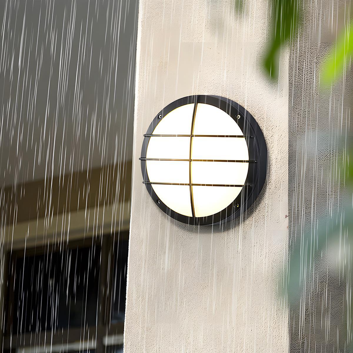 Lumière de porche ronde LED extérieure étanche