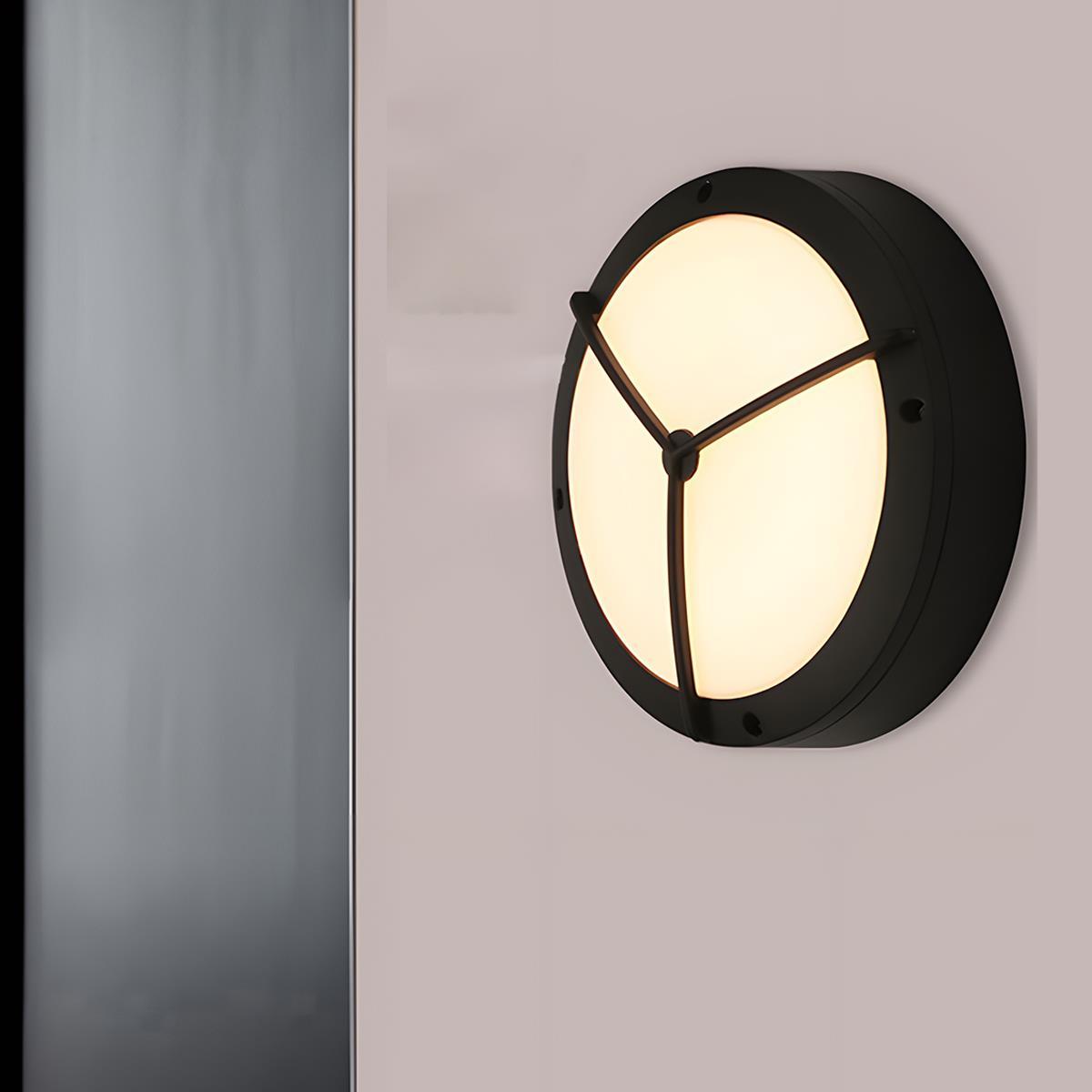 Lumière de porche ronde LED extérieure étanche