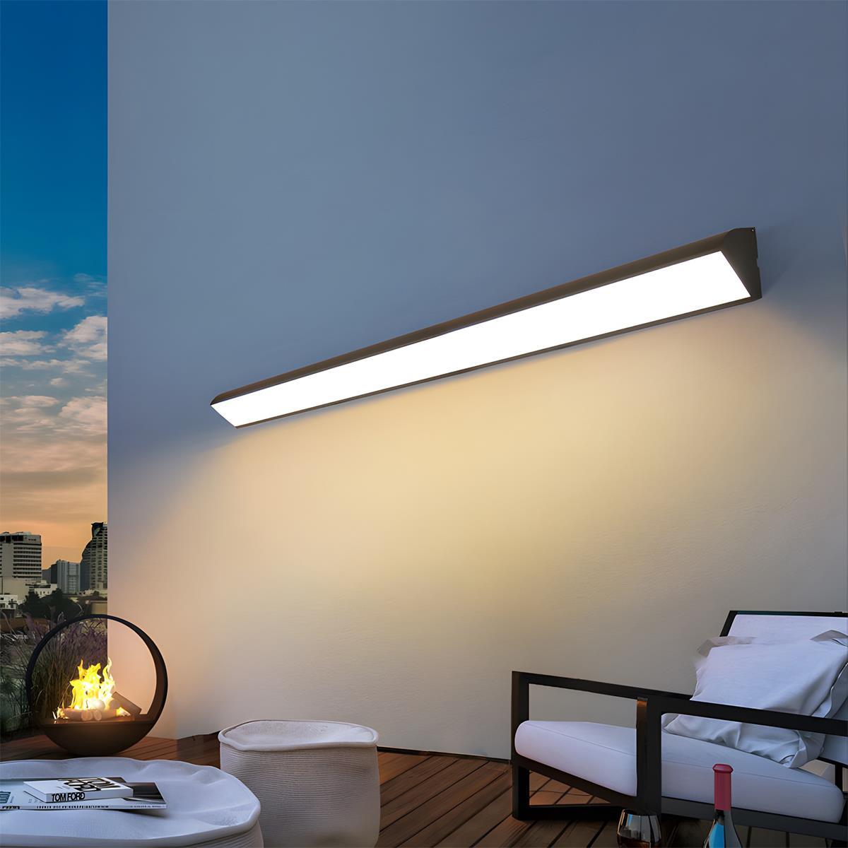 Lumières LED étanches noires pour extérieur, éclairage de porche, lumières murales extérieures