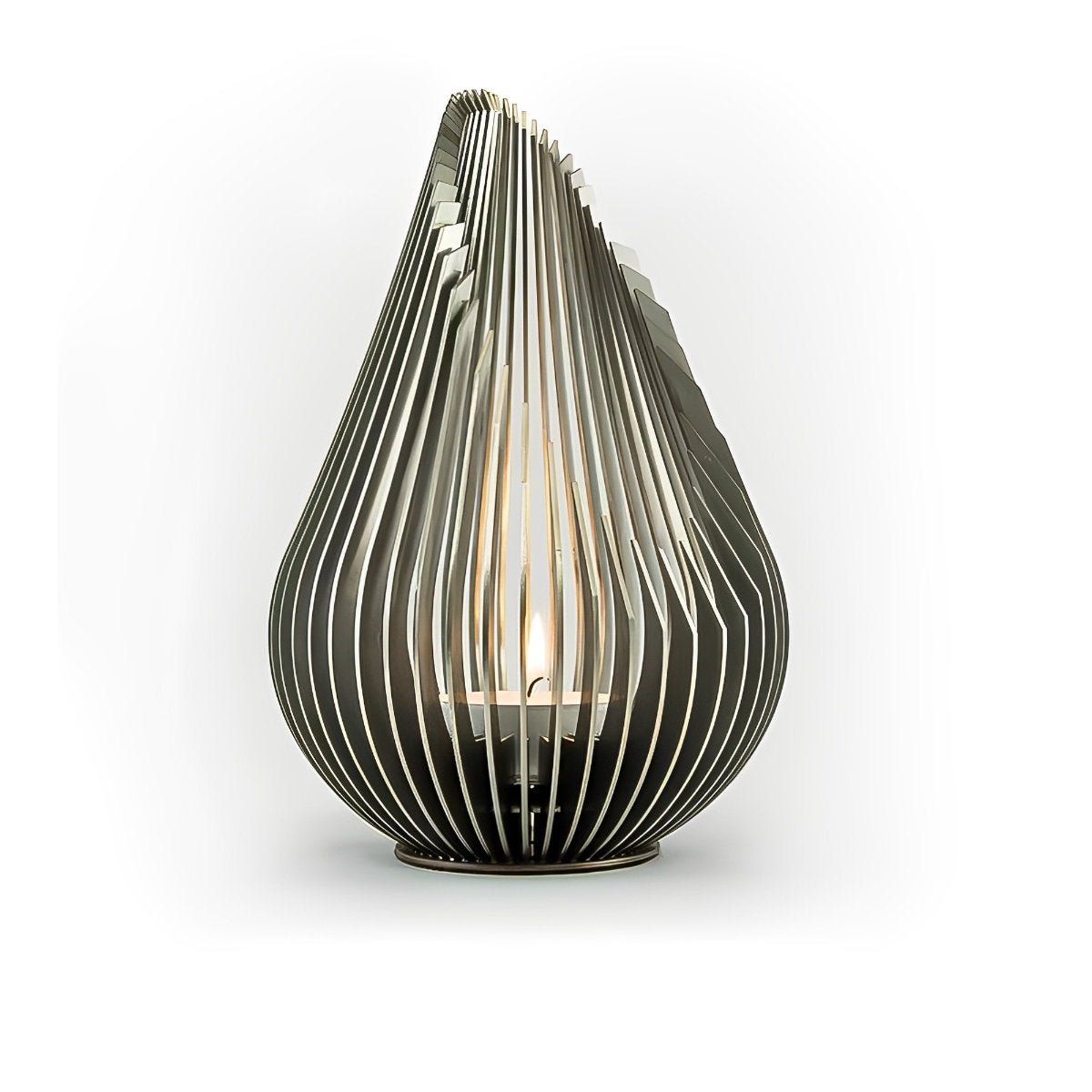 Bougeoirs en Acier Étanches en Forme de Tulipe pour Bougies Tealight d'Extérieur