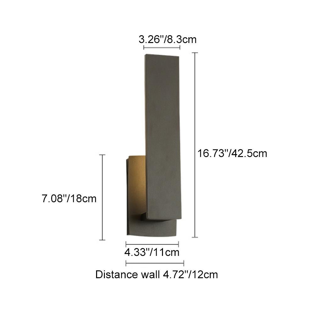 Appliques murales extérieures LED noires étanches en rectangle