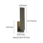 Appliques murales extérieures LED noires étanches en rectangle