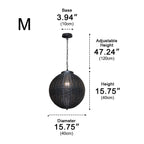 Lampes suspendues étanches en rotin rond pour l'extérieur