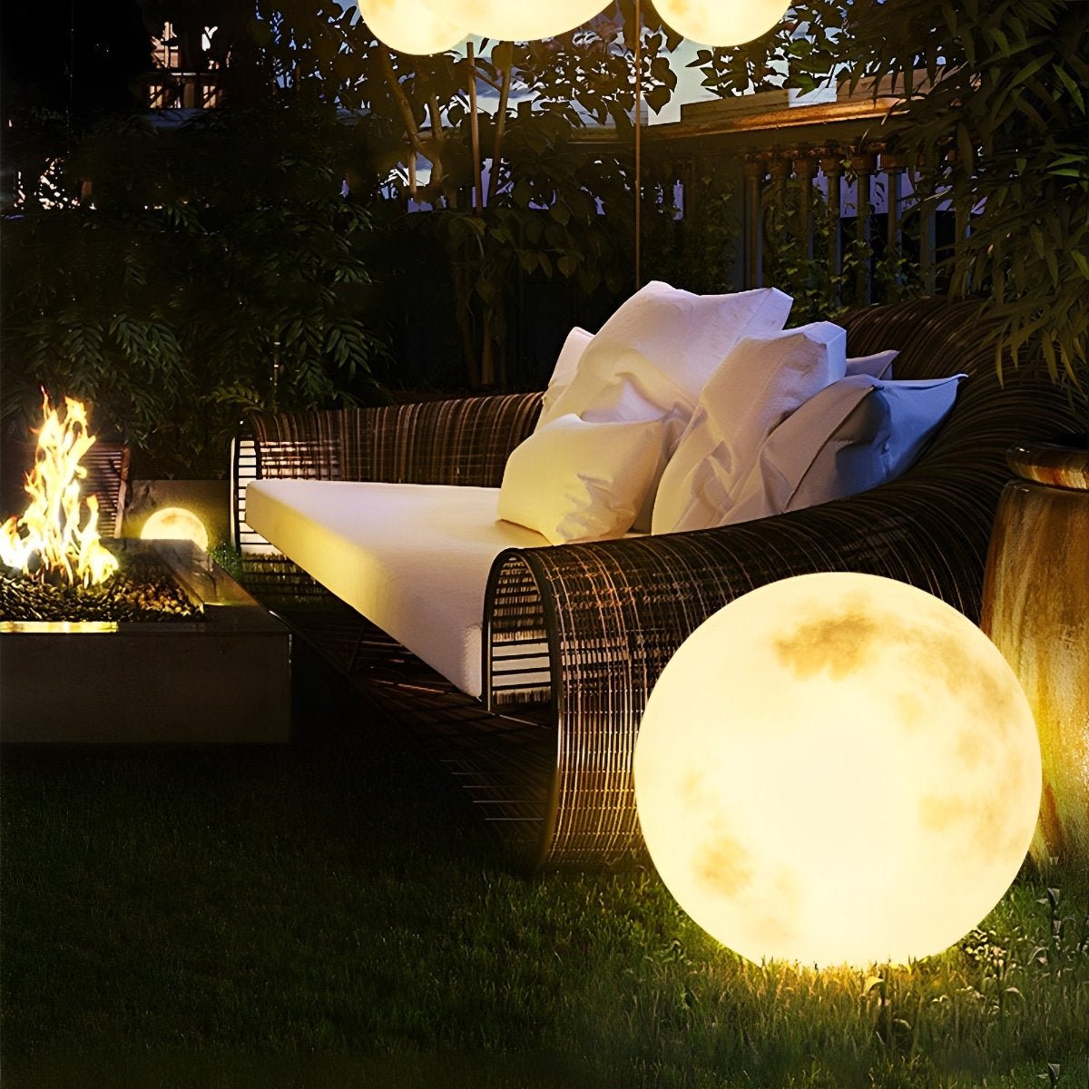 Lampes de Jardin Solaire Étanches en Forme de Lune