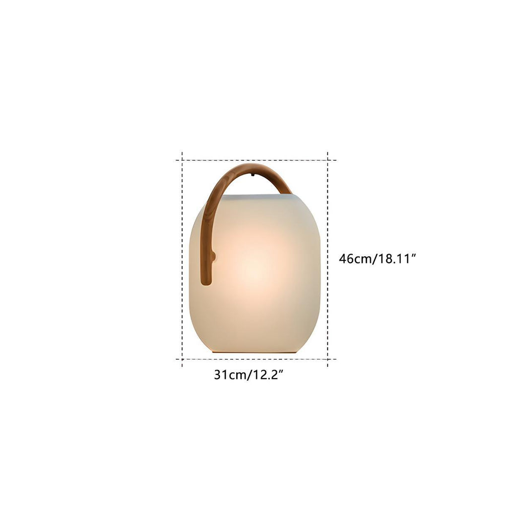 Lampe Lanternes de Table Extérieure Ovale Solaire Étanche