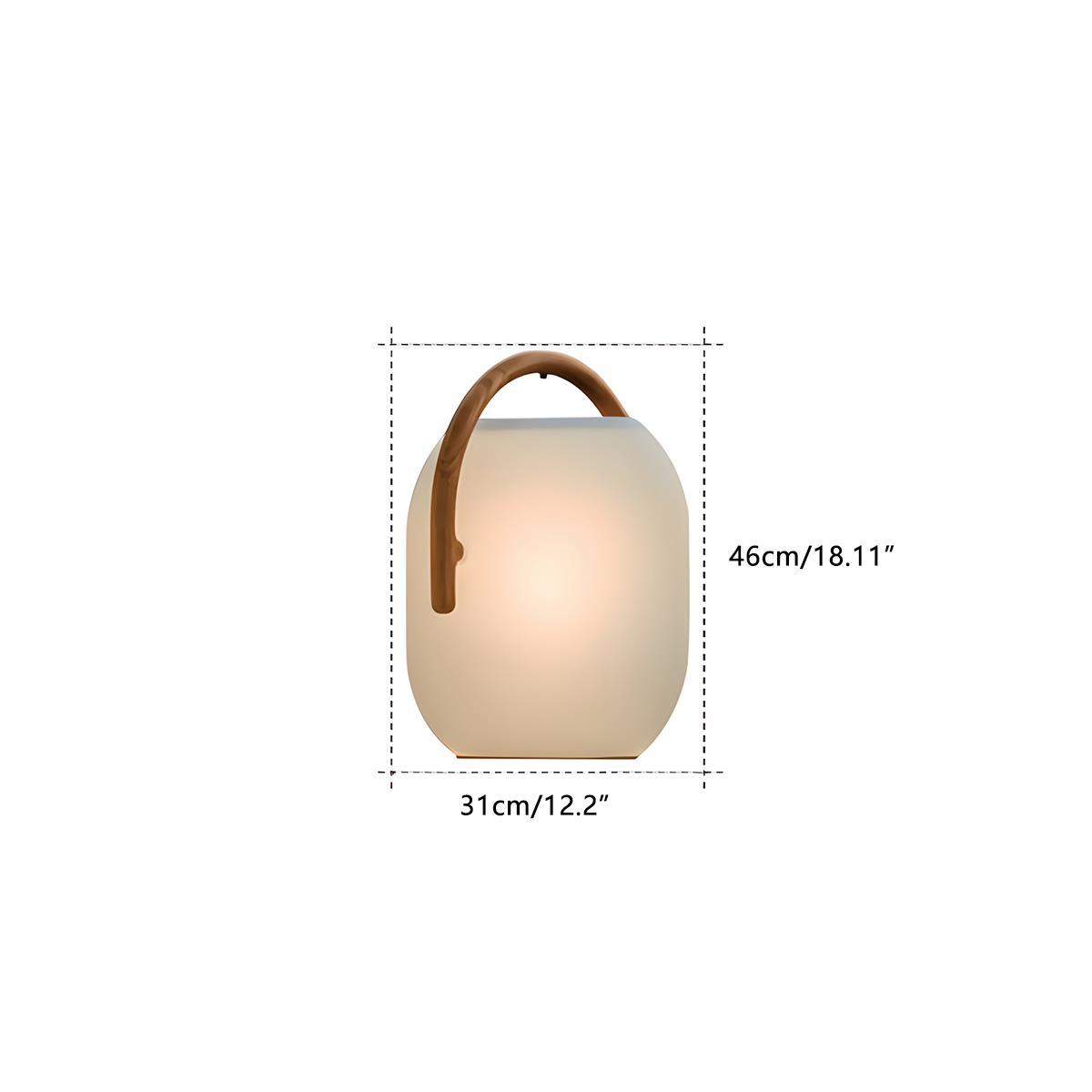 Lampe Lanternes de Table Extérieure Ovale Solaire Étanche