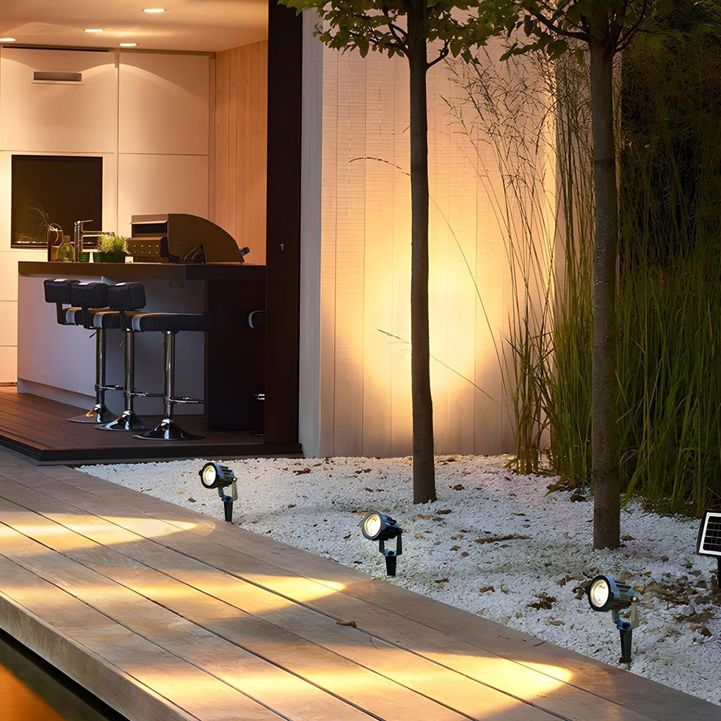 Lumière LED Solaire Spot Étanche Éclairage Paysager