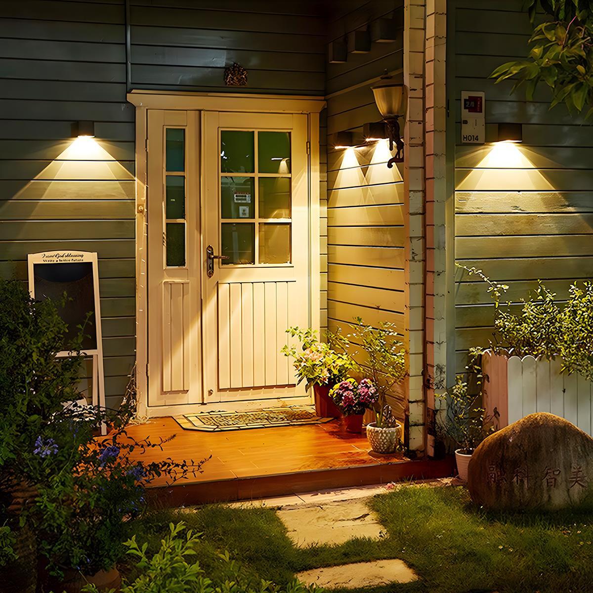 Appliques murales extérieures LED étanches à éclairage haut et bas