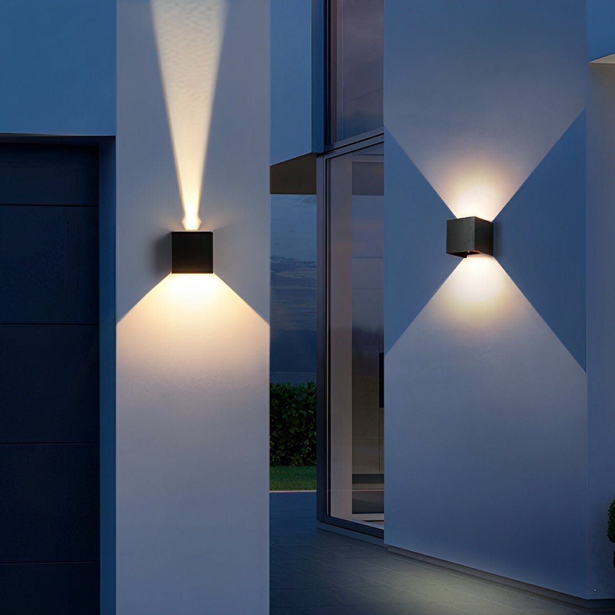 Appliques murales extérieures LED étanches à éclairage haut et bas