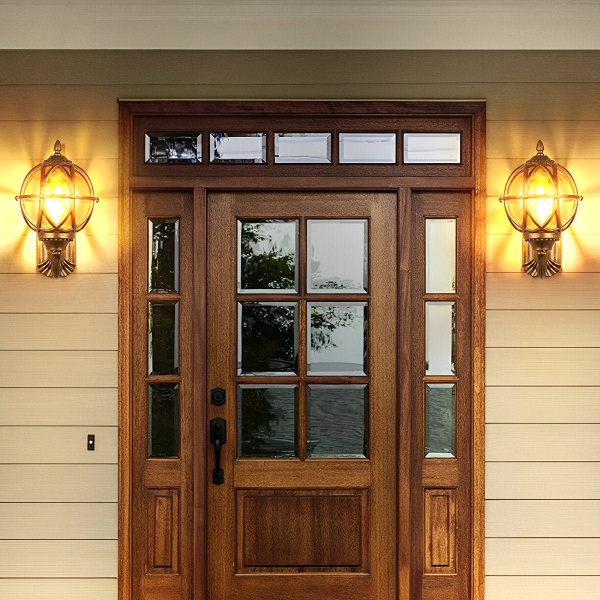 Applique Murale Extérieure Vintage Étanche en Nid d'Oiseau