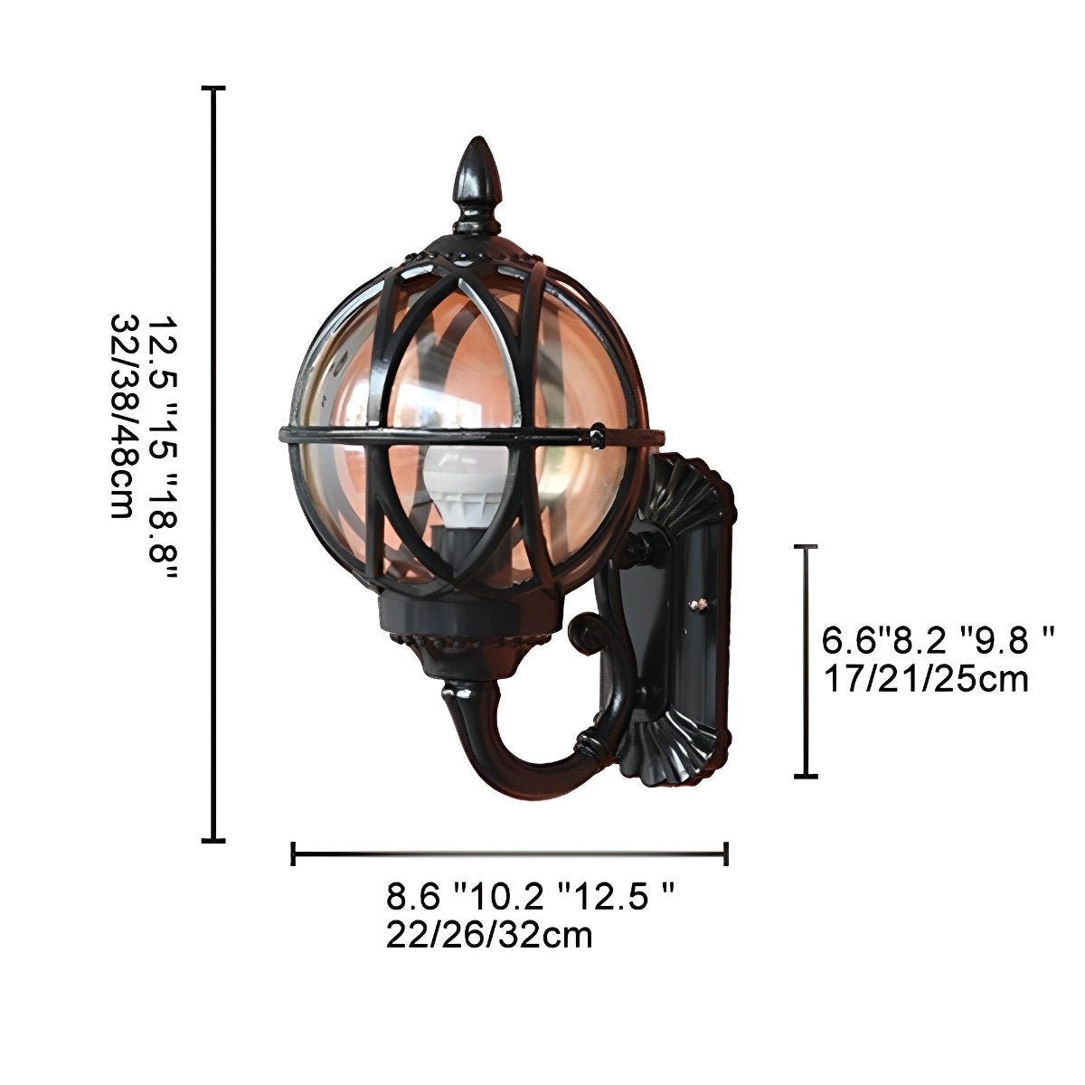 Applique Murale Extérieure Vintage Étanche en Nid d'Oiseau