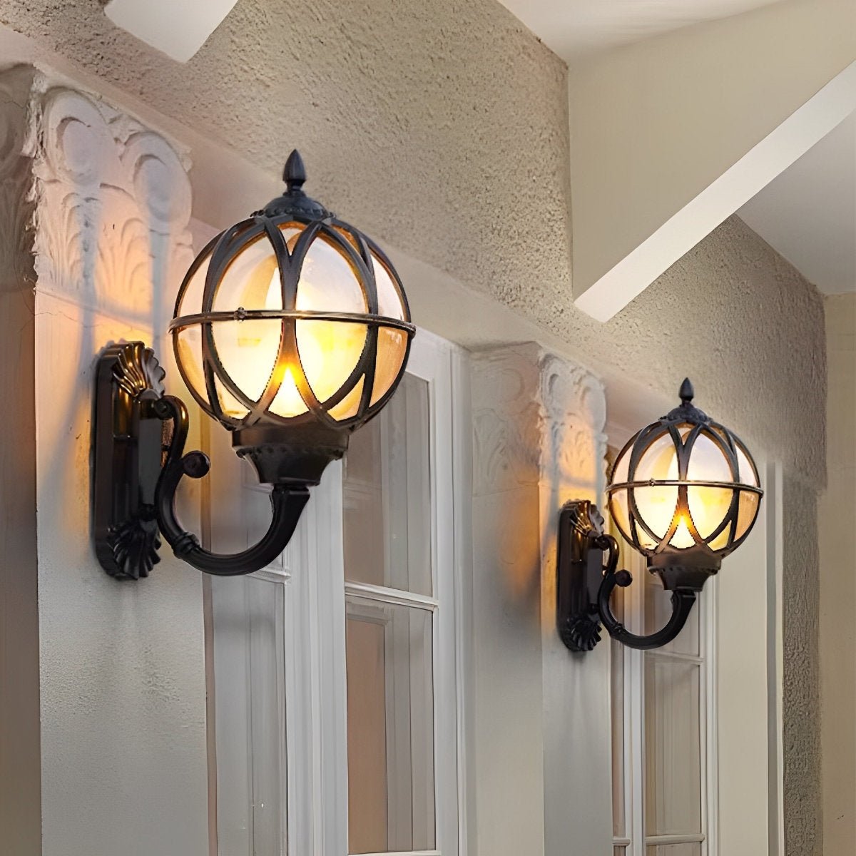 Applique Murale Extérieure Vintage Étanche en Nid d'Oiseau