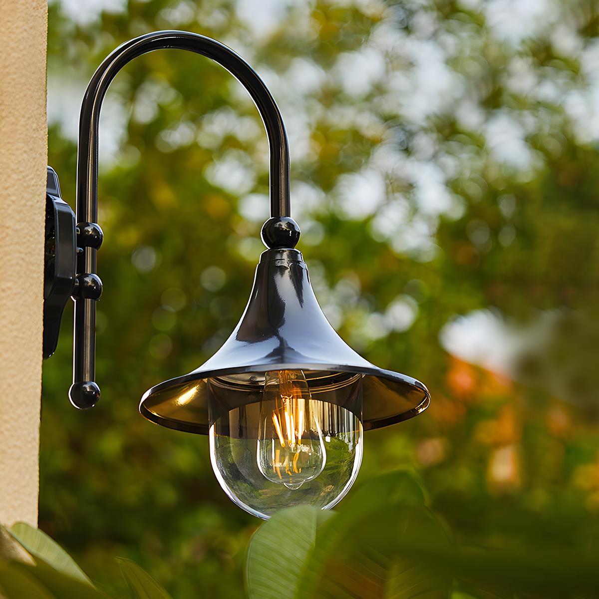 Lumières murales LED extérieures vintage en forme de corne étanches