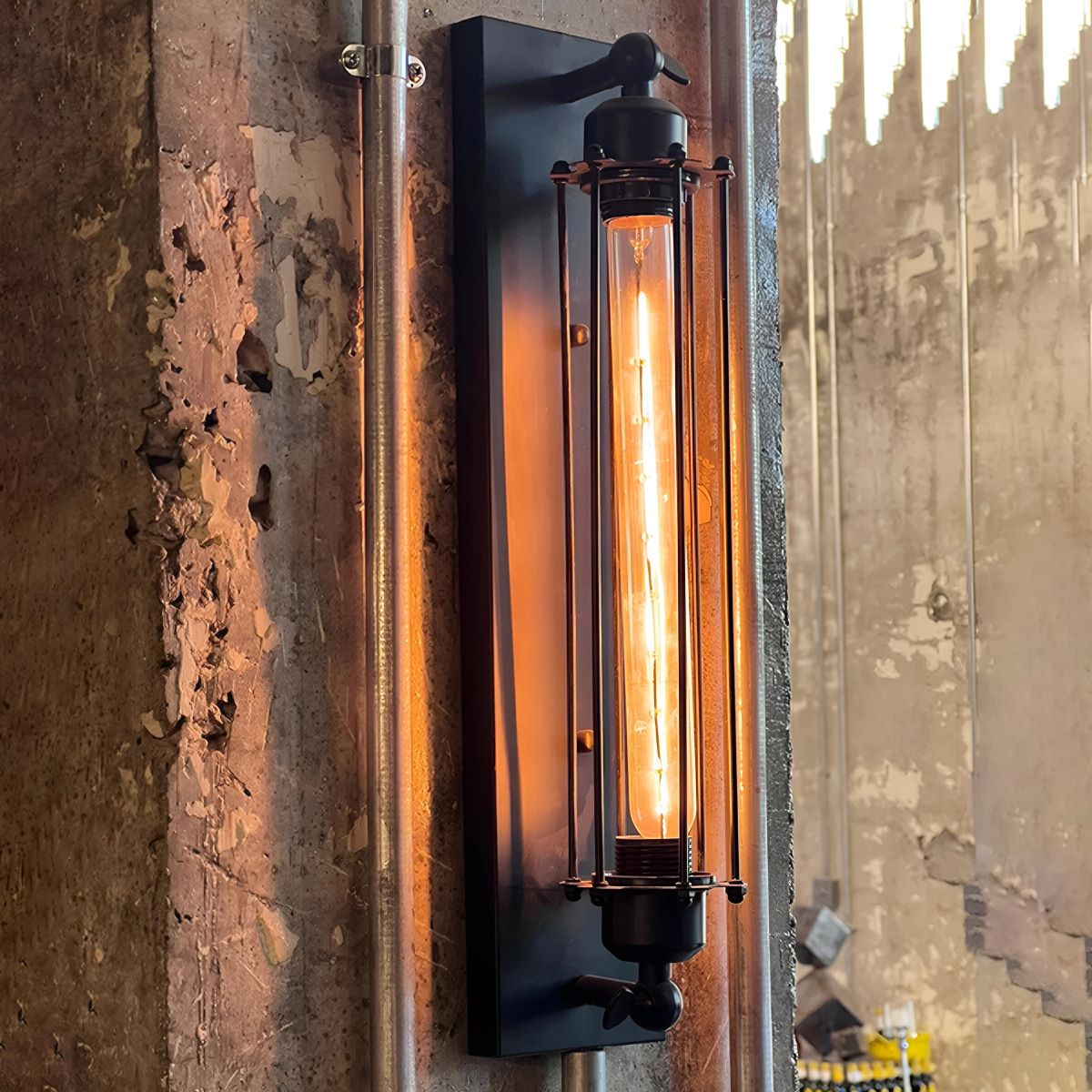 Appliques Murales LED en Fer Artisanal Industriel Vintage