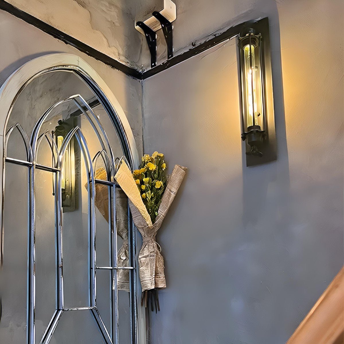 Appliques Murales LED en Fer Artisanal Industriel Vintage