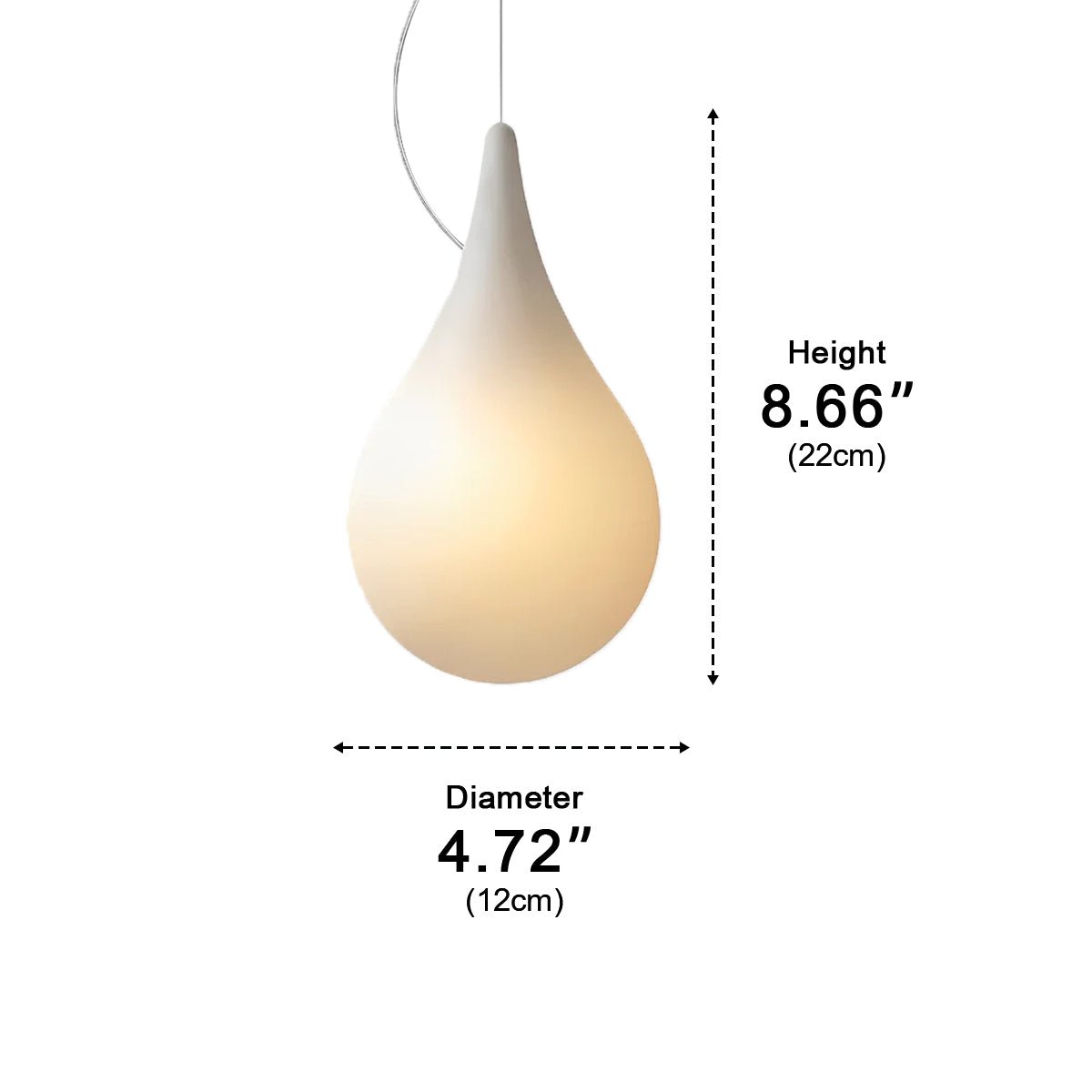 Lumière suspendue extérieure en goutte d'eau étanche